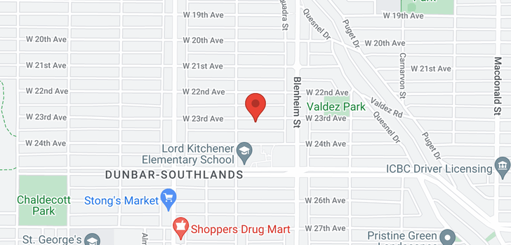 map of 3438 W 23RD AVENUE